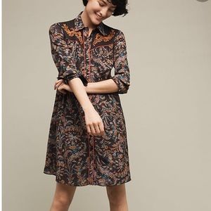 Anthropologie Holding Horses Western Shirt Dress